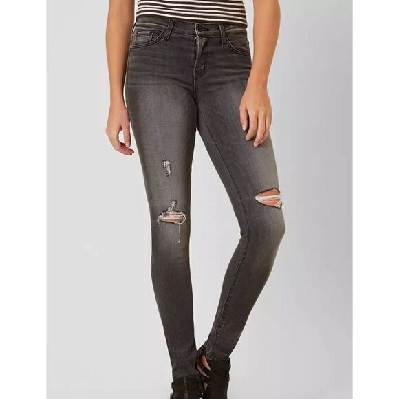 Flying Monkey Mid-Rise Skinny Stretch Jean Grey Sz 30 31 Inseam - Picture 1 of 7